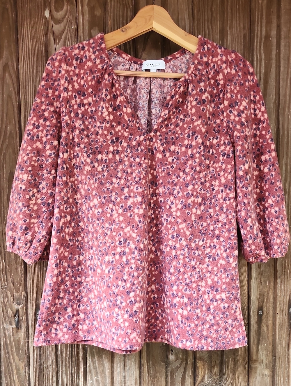 Gilli Ladies Floral Fleece Blouse
